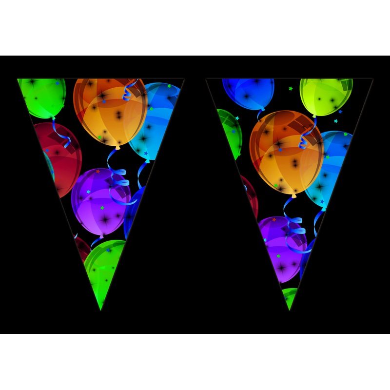 Sparkling balloon pennant chain 2.3m