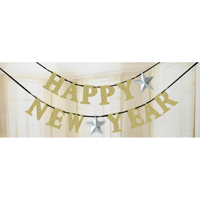 Sparkling New Year garland 3.6m