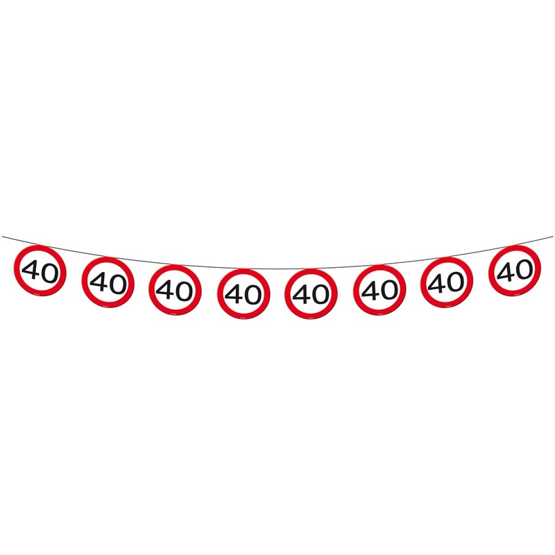 Traffic sign 40 pennant chain 12m
