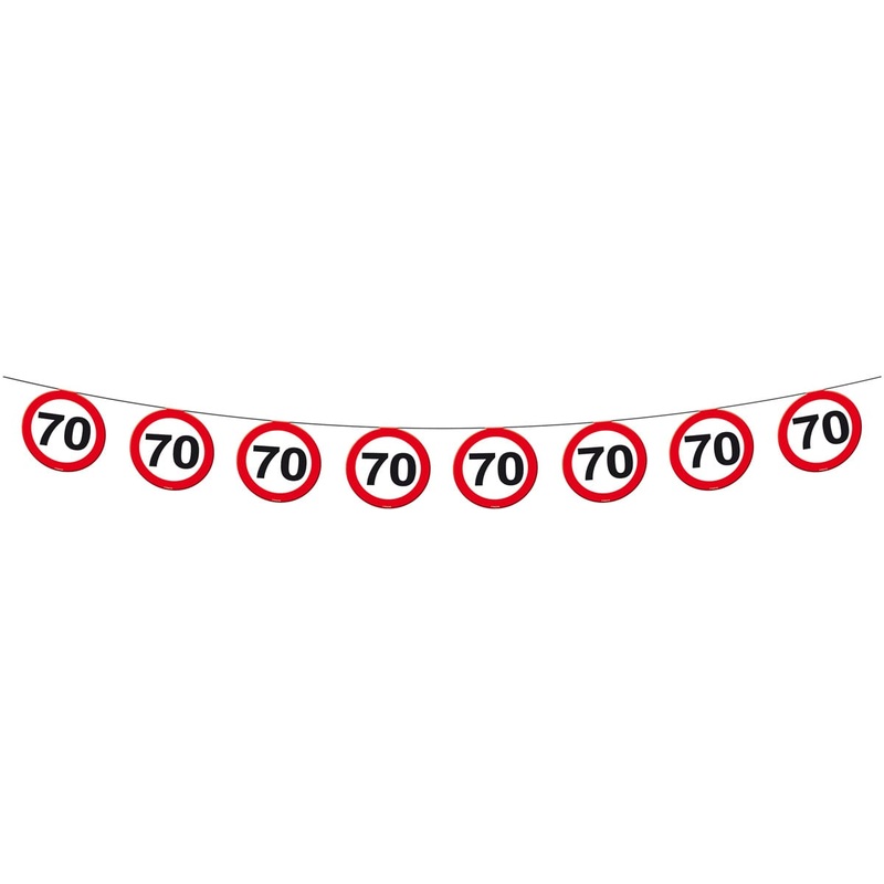 Traffic sign 70 pennant chain 12m