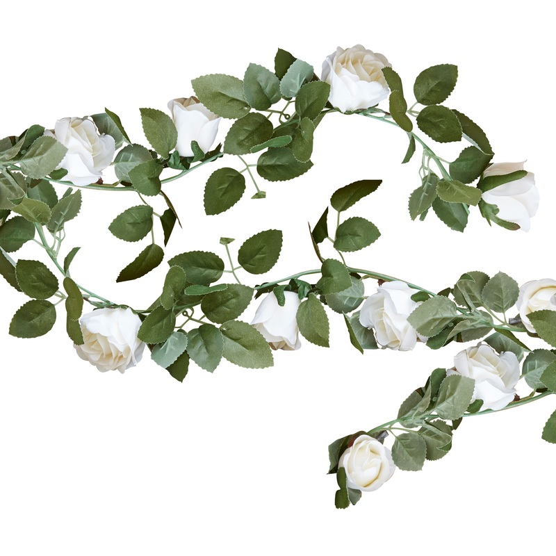 White Landliebe rose garland 1.9m