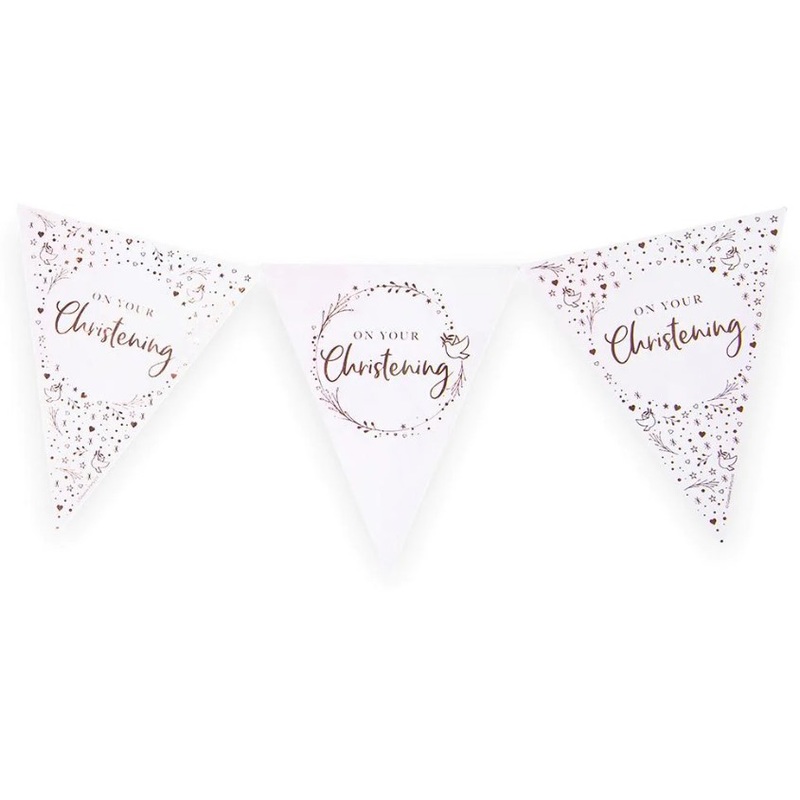 Your baptism pennant chain pink 3.7m