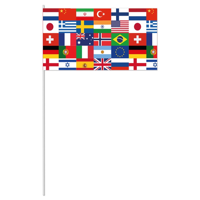 10 country party paper flags 39cm