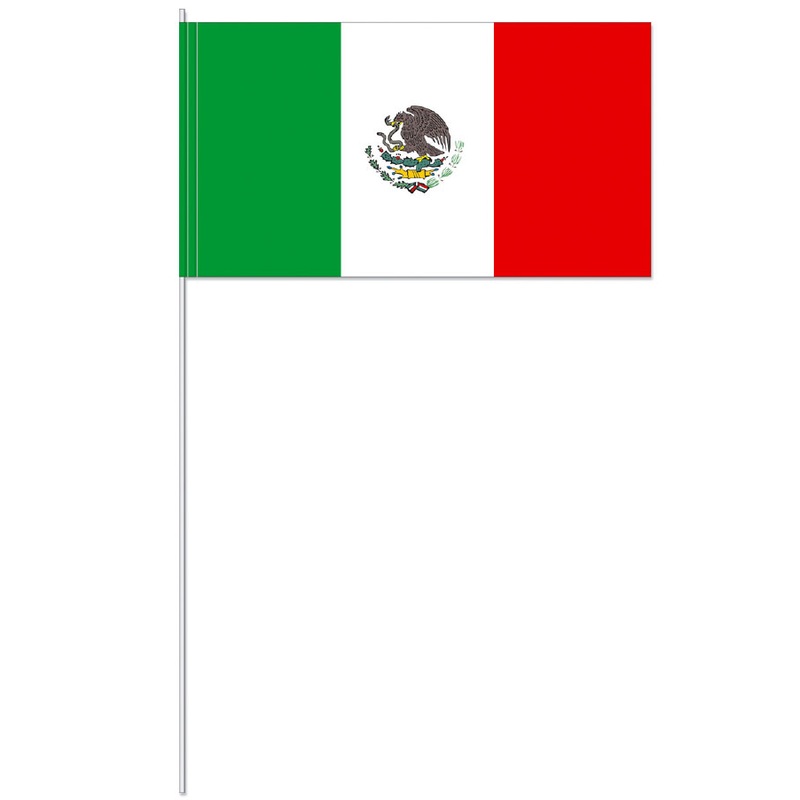 10 Mexico paper flags 39cm