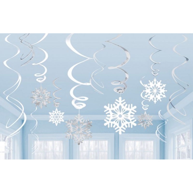 12 Snowflakes Storm Spiral Hangers