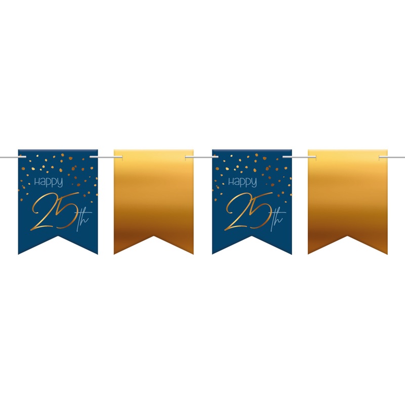 25th birthday pennant chain 6m Elegant blue