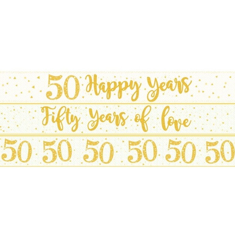 3 gold wedding banners 1m