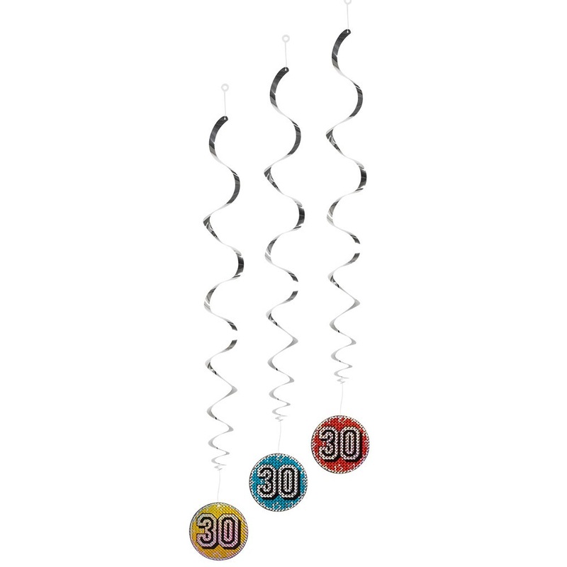 3 party hanging swirl spirals 30th birthday