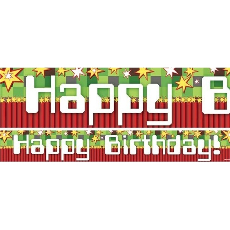 3 pixel party paper banner 1m