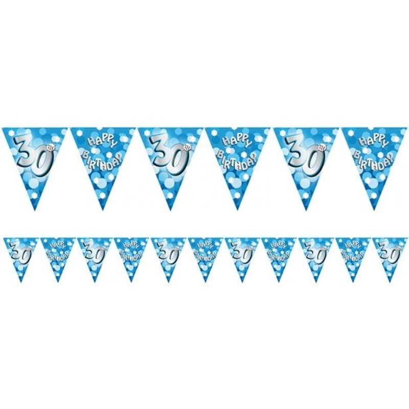 30th birthday blue garland 4m
