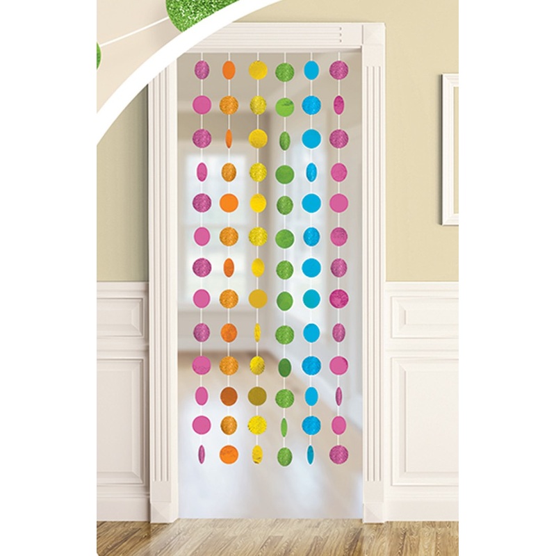 6 decorative hangers Sparkling Circles 213cm