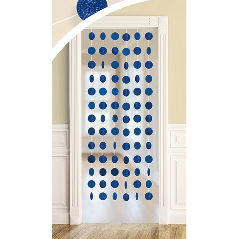 6 decorative hangers Sparkling Circles blue