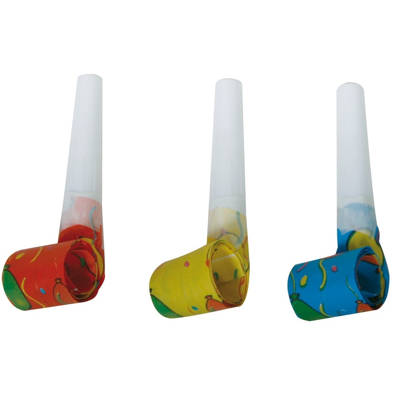 6 party horns for a birthday