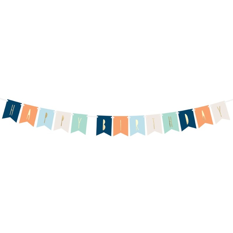 Birthday Colourmix pennant chain 1.4m