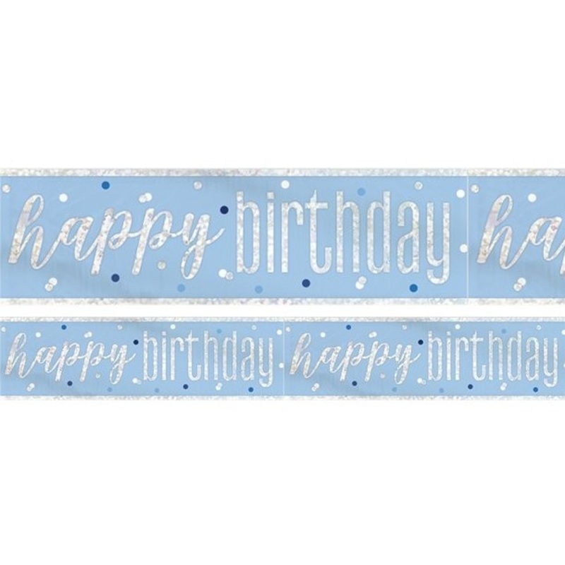 Blue Dots Birthday Banner 2.75m