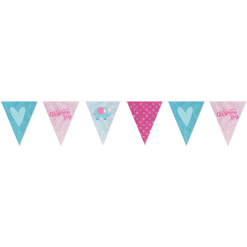 Christening Day pennant chain pink 4m