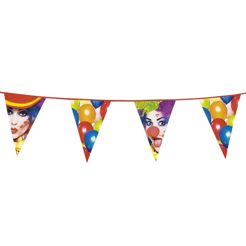 Colorful clowns pennant chain