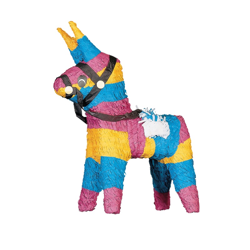 Colorful donkey birthday party pinata 40cm