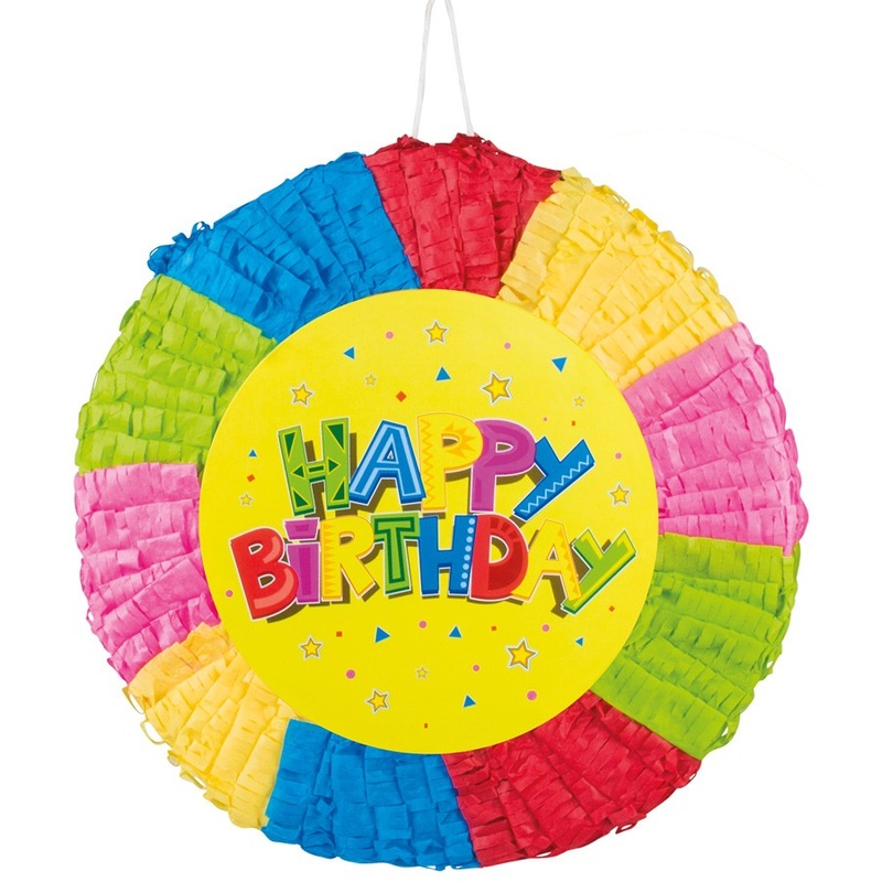 Colorful Happy Birthday Pinata 40 x 40cm