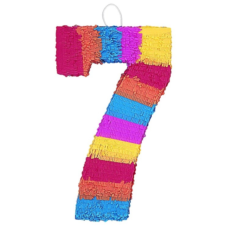 Colorful party fun pinata number 7