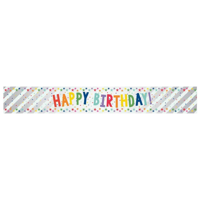 Colorful Star Happy Birthday Banner 174cm