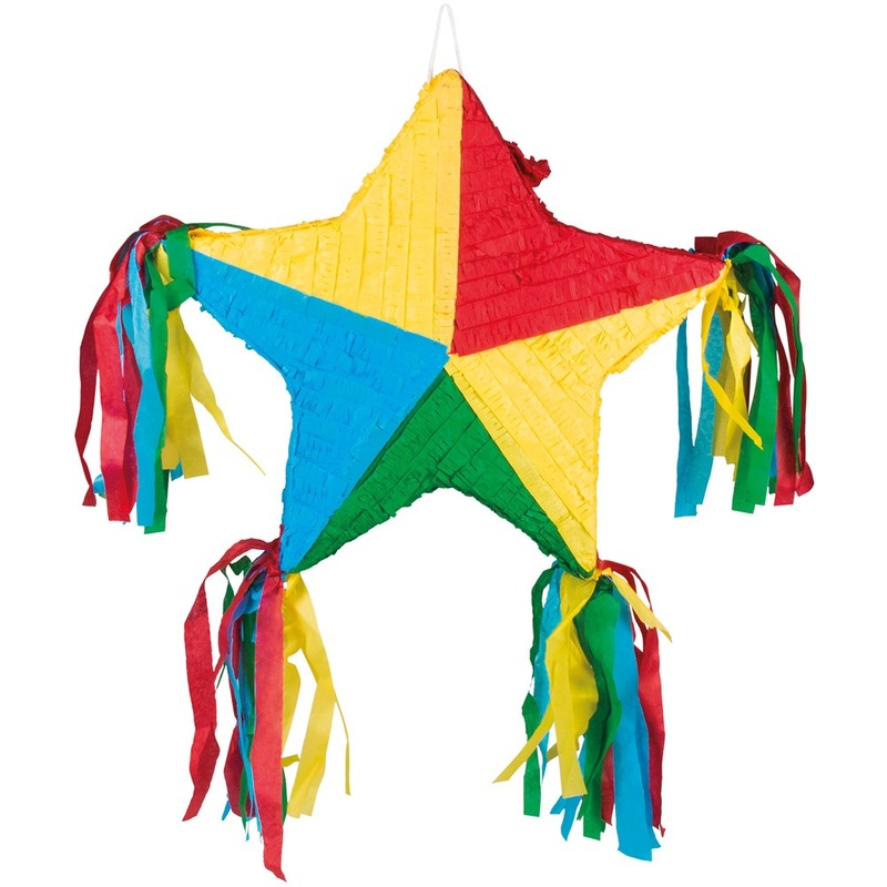 Colorful star pinata 51 x 56cm