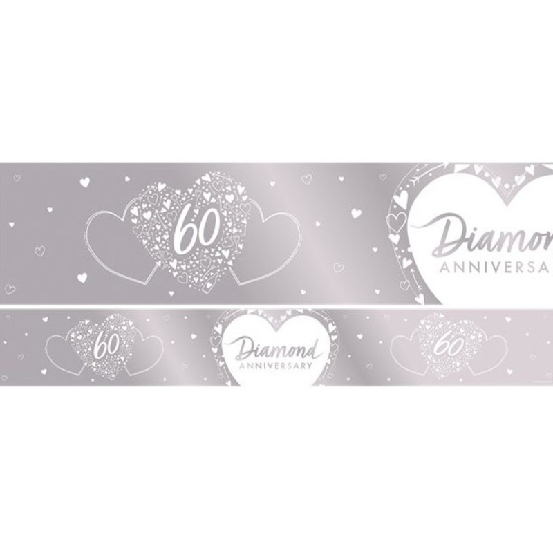 Diamond wedding foil banner 2.74m