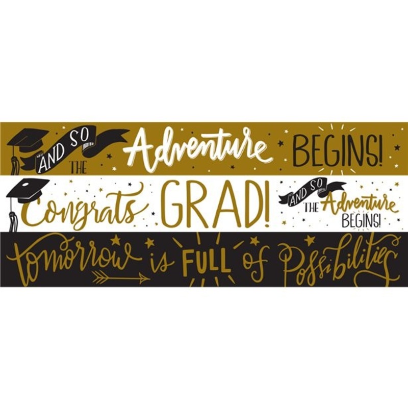 Graduation paper banners set 3 pieces