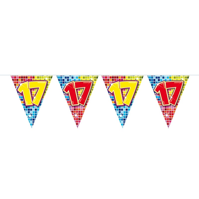 Groovy 17th Birthday pennant chain 3m