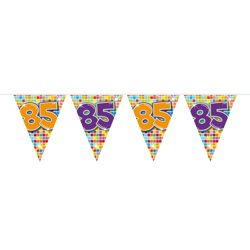 Groovy 85th Birthday pennant chain 3m