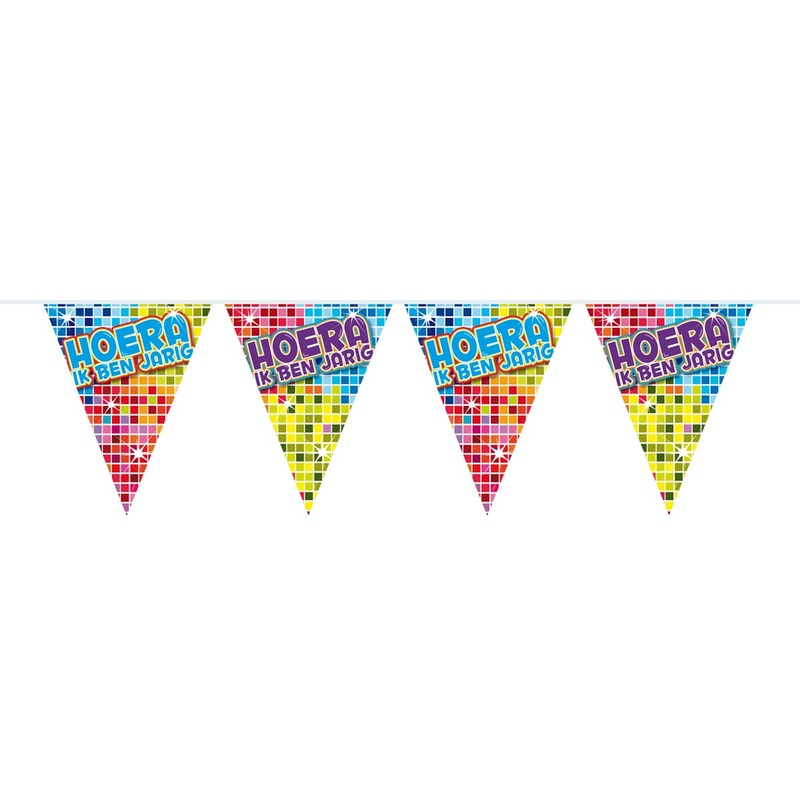 Groovy Hoera Birthday pennant chain 3m