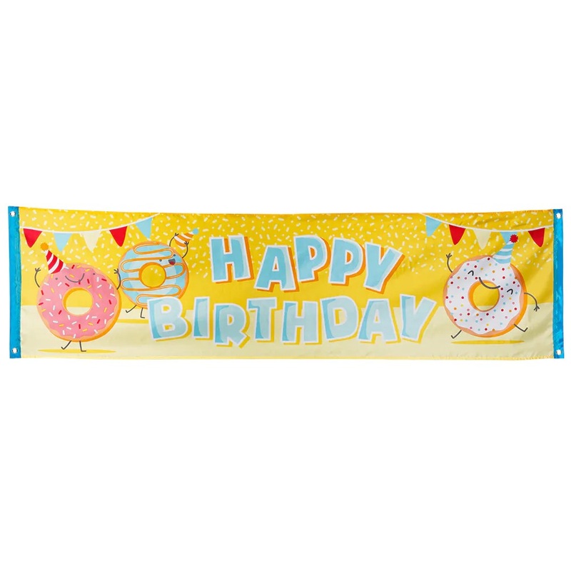 Happy Donut Birthday Banner 1.8m
