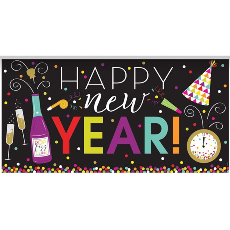 New Year's Eve banner neon dot 1.5m