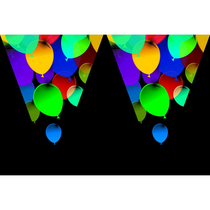 Rising Balloon Party pennant chain 3m