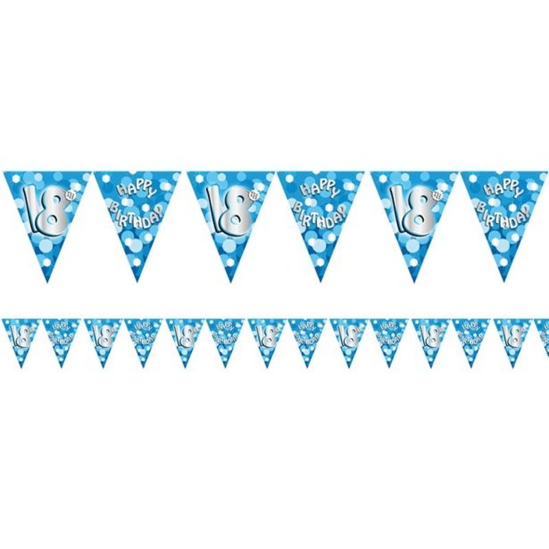 Sparkling 18th birthday pennant chain 4m