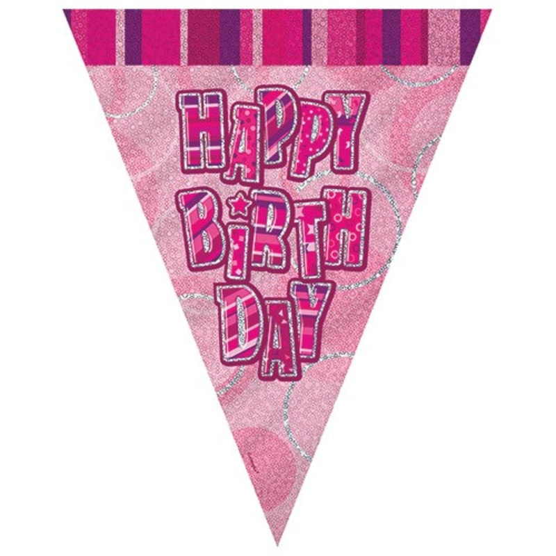 Sparkling Happy Birthday pennant chain