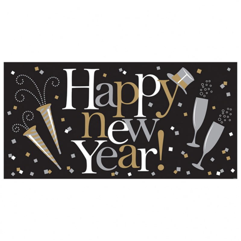 Sparkling New Year banner 1.65m