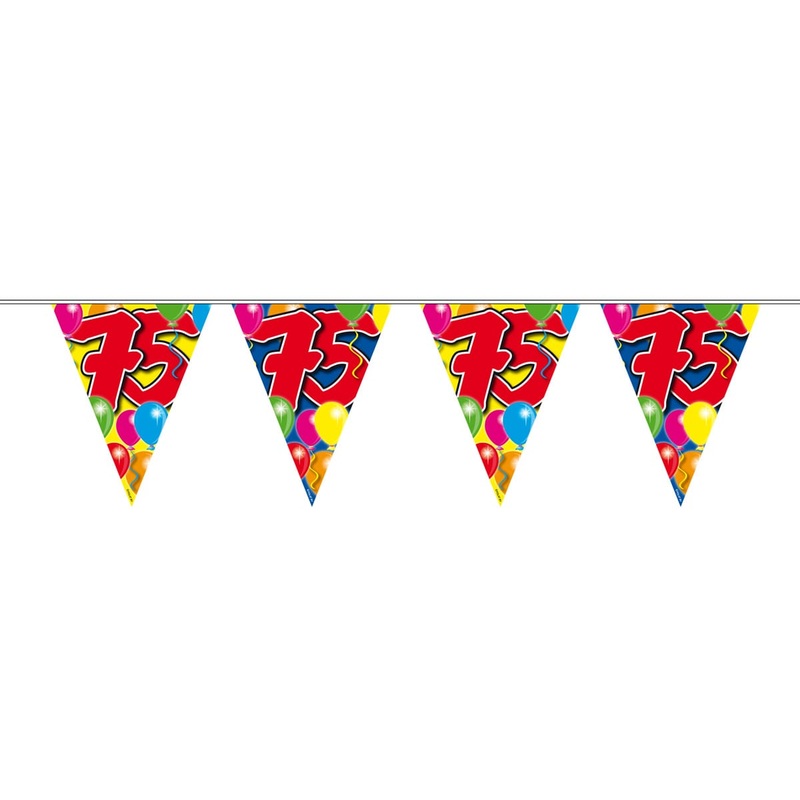Spectacular 75th Birthday pennant chain 10m