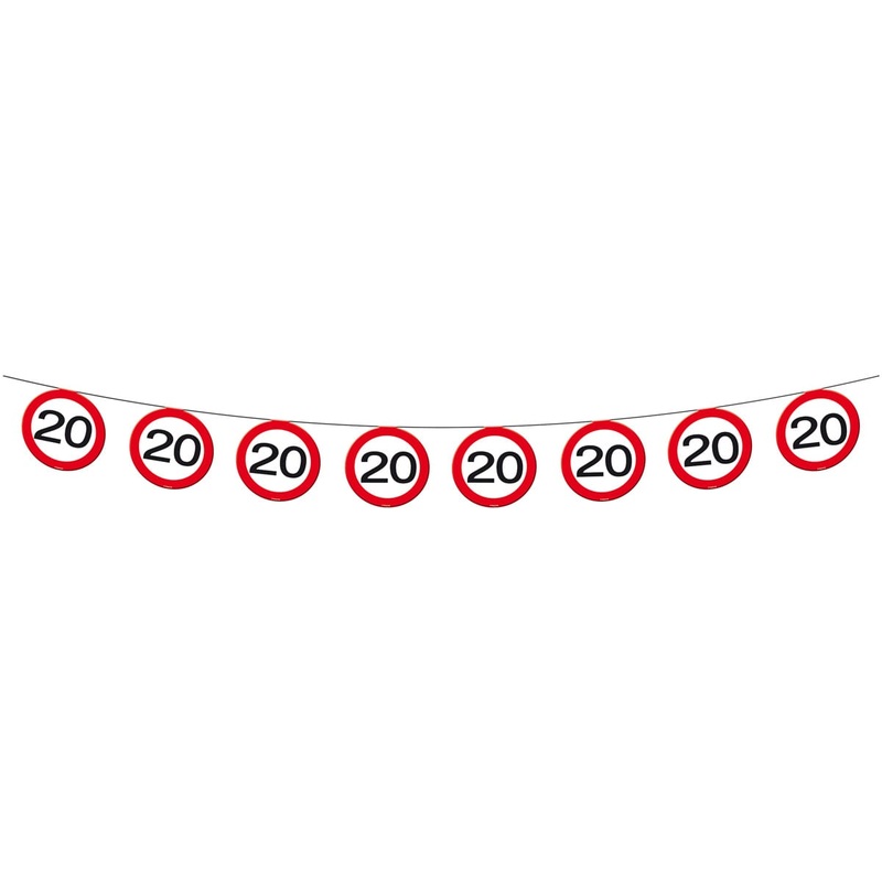 Traffic sign 20 pennant chain 12m