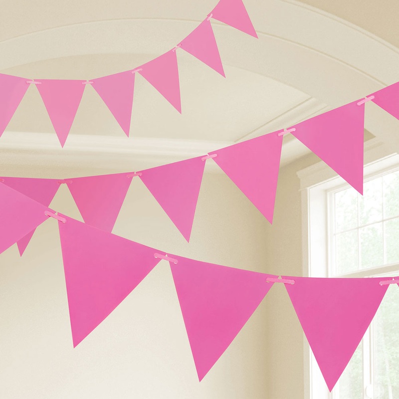 XXL garden party pennant chain pink 10m