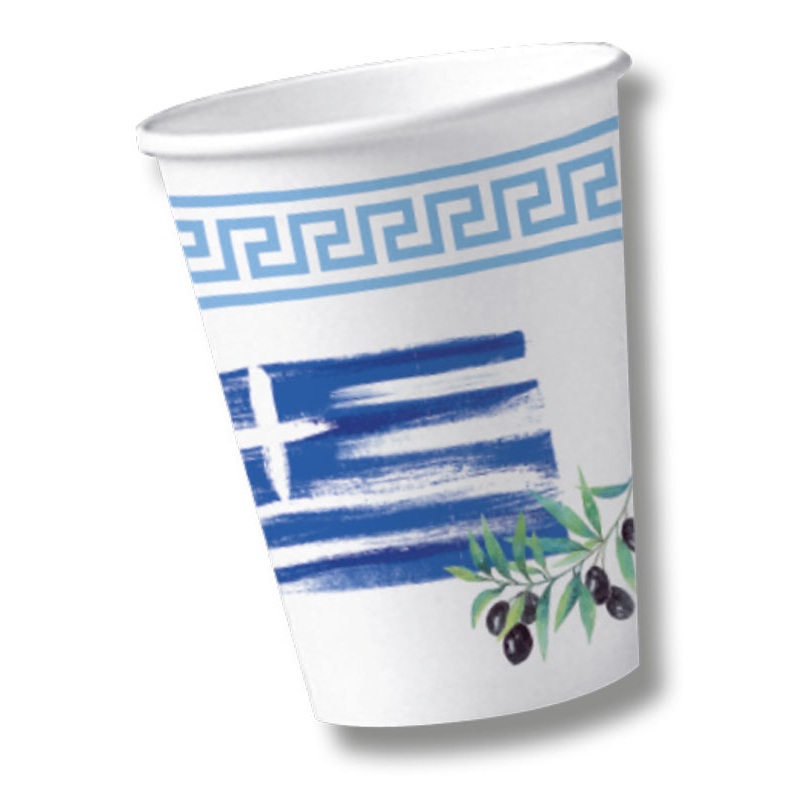 10 Greece party cups 200ml