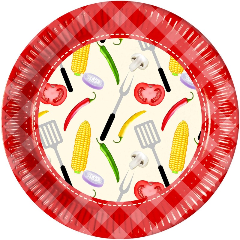 10 Grillchampion barbecue paper plates 23cm