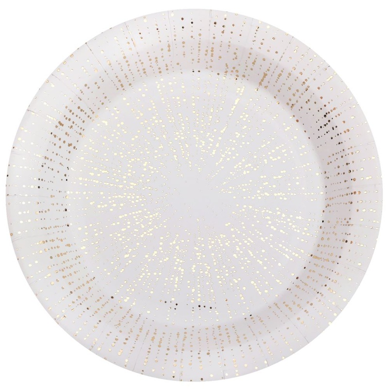 10 paper plates Bubble white 22.5cm