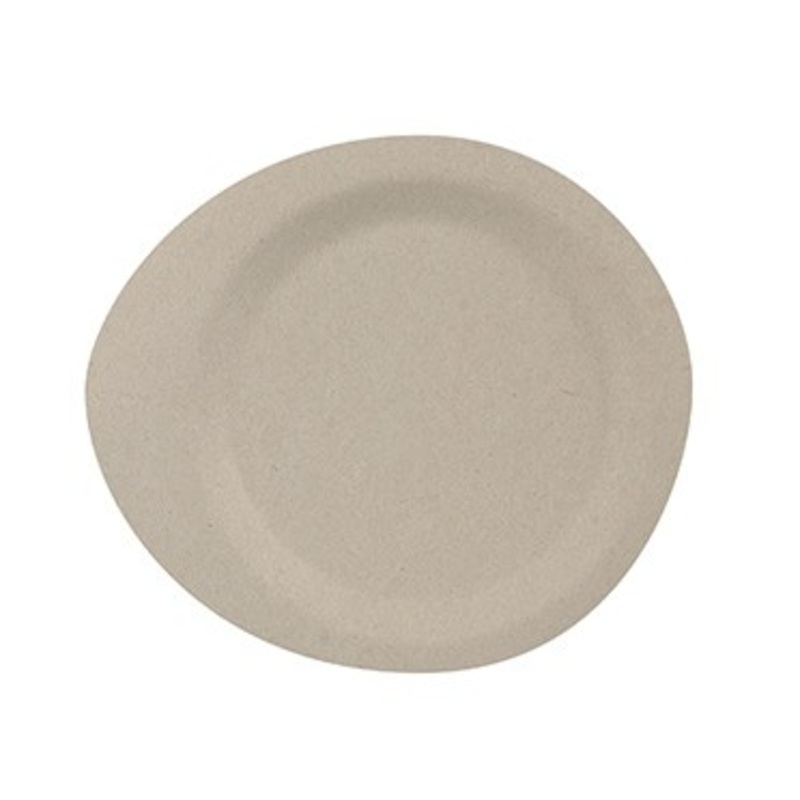 50 round sugar cane finger food plates natural