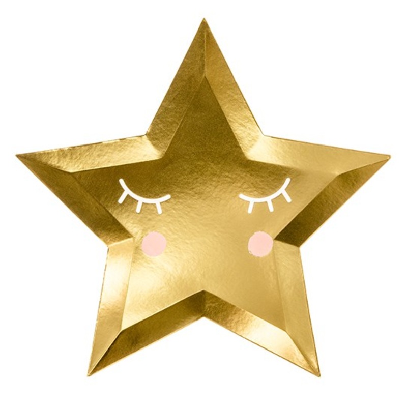 6 Heaven Sent star paper plates 27cm