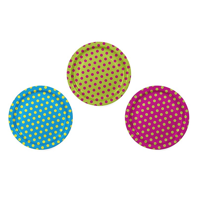 6 point party paper plate 23cm