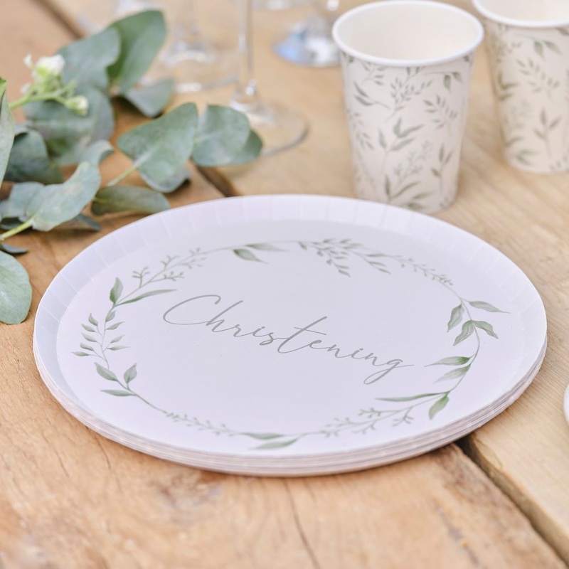 8 Babylove Christening Eco Plates