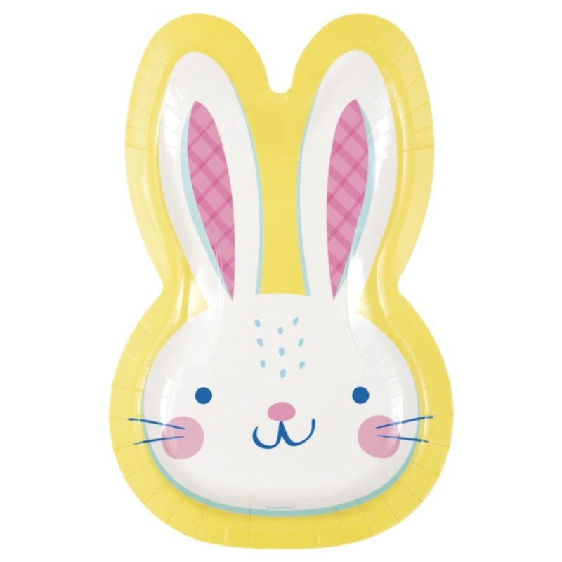 8 Bunny Up paper plates 21cm x 13.5cm