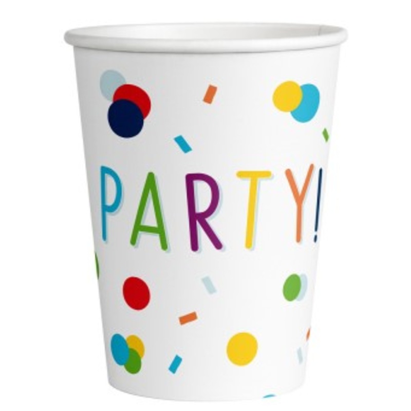 8 Colorful Cups Confetti Fiesta 250ml