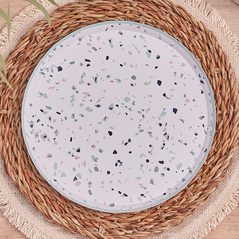 8 Crazy Shreds Eco paper plates 25cm